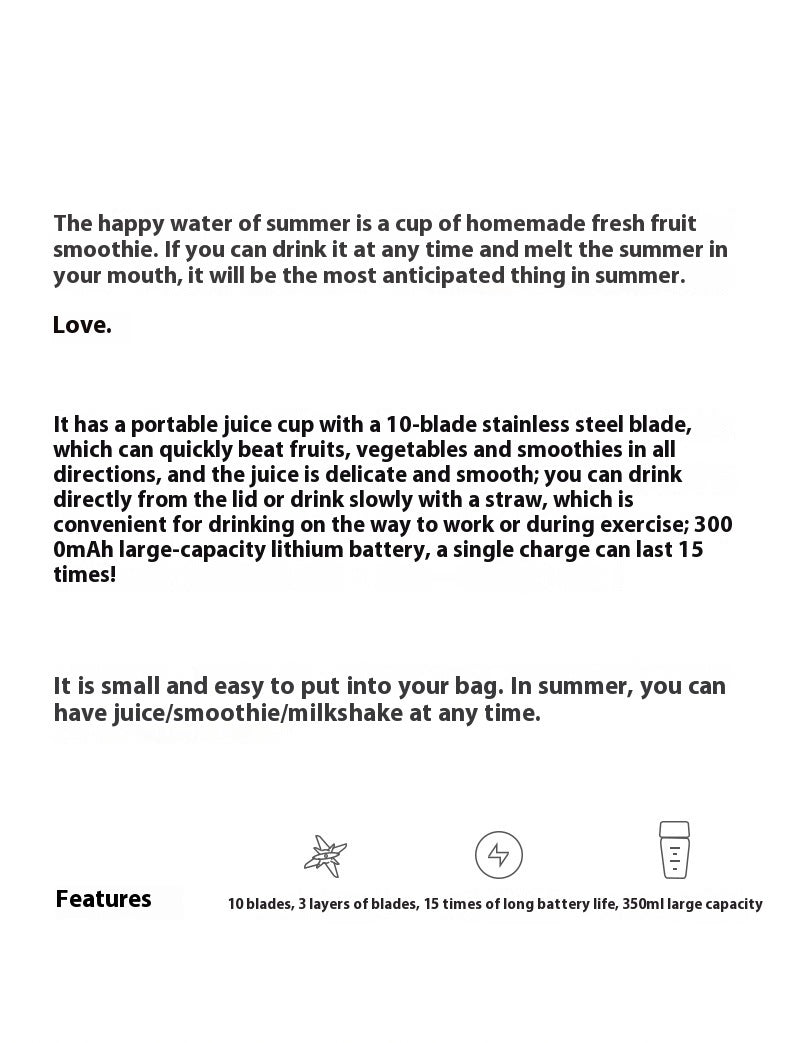 Portable Multi-Function Electric Fruit Juicer