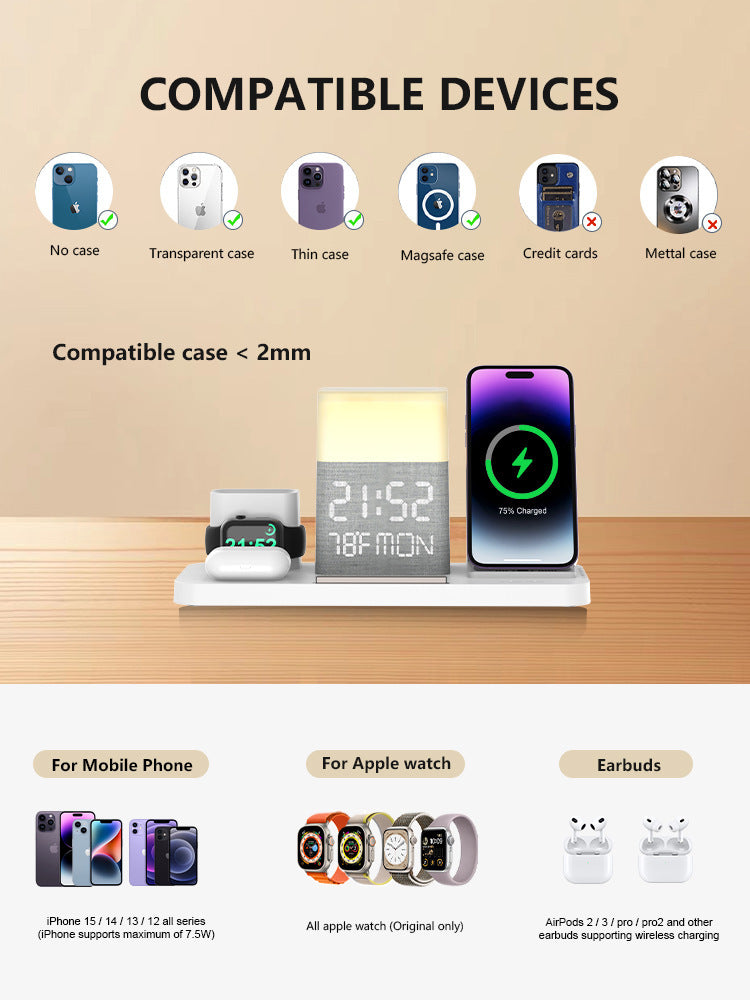 6-in-1 Wireless Charging Set Touch Night Light