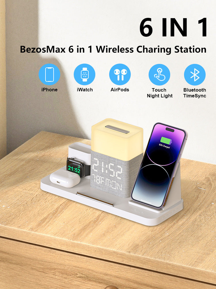 6-in-1 Wireless Charging Set Touch Night Light