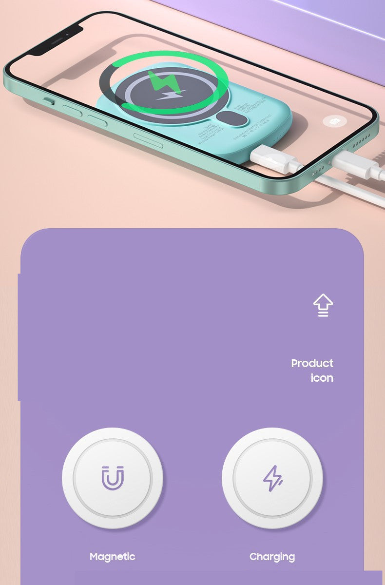 Fast Charging Magnetic Wireless Power Bank