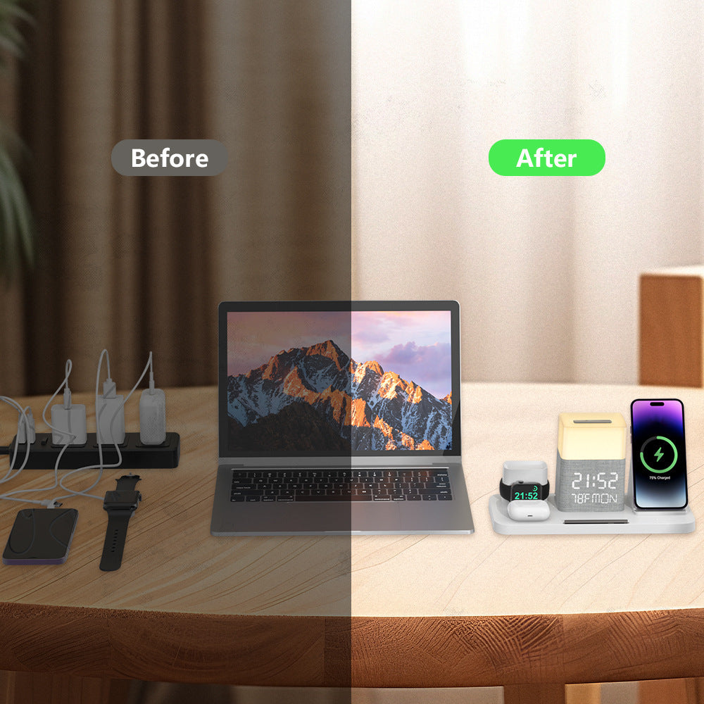 6-in-1 Wireless Charging Set Touch Night Light